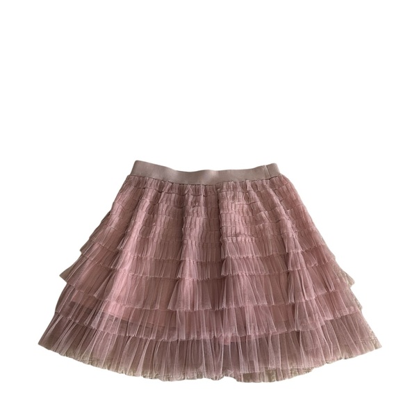 Very J Skort Pink Ruffle Lace Miniskirt Skort NWT Size Medium - Picture 2 of 9
